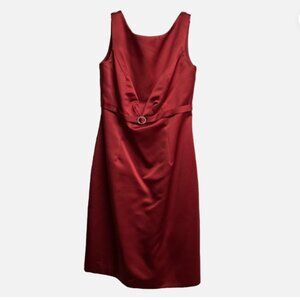 David’s Bridal Red Strappy Sleeveless Dress Women’s Size 6 Formal Wedding Prom